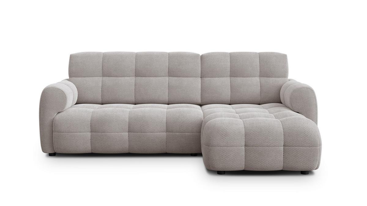 ECKSOFA MELLOW 3-Sitzer, beige - Beige/Schwarz, Holz/Textil (232/156cm) - Wozimo