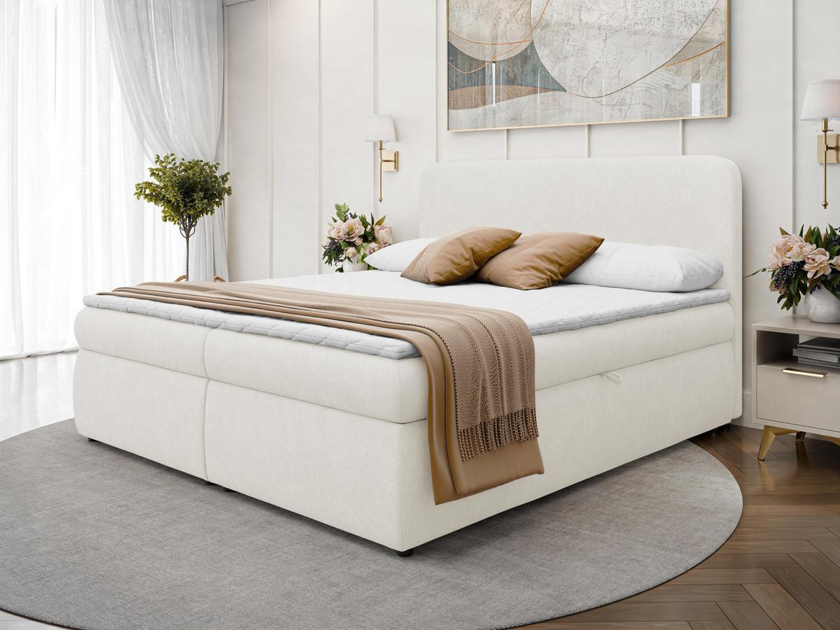 BOXBETT Bonny - H3 - Creme/Schwarz, Holz/Holzwerkstoff (180/200cm) - MIRJAN24