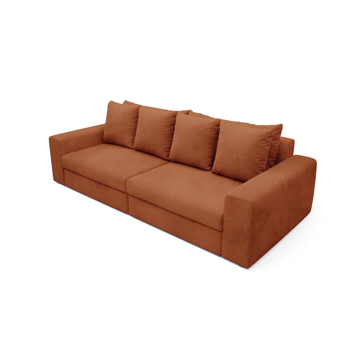 SOFA Paola 3 Sitzplätze Ziegelrot - Terracotta, Holz (272/86/120cm) - Petits-meubles