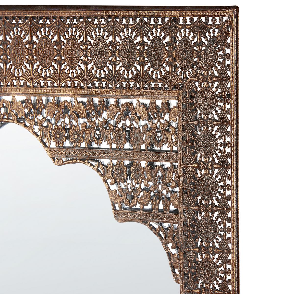 WANDSPIEGEL 60/90 cm Metall Kupfer Pali - Kupferfarben, Metall (60/91/5cm) - Beliani