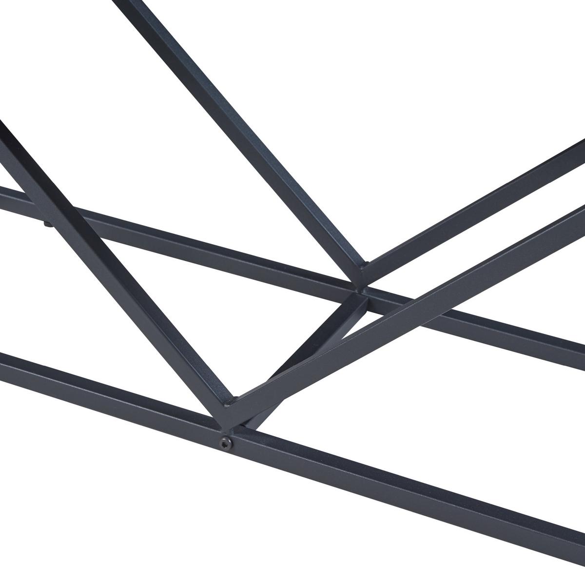 KAMINHOLZREGAL Vaasa - Schwarz, Metall (100/50/30cm) - [en.casa]