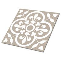 FLIESENAUFKLEBER 9 Stück 30x30 cm selbstklebend Kartenthemen - Beige, Textil (30/1.6/30cm) - TULUP