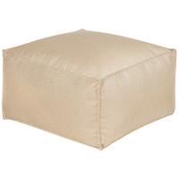 POUF Mukki 50/50/30 cm - Beige, Kunststoff/Textil (50/30/50cm) - Beliani