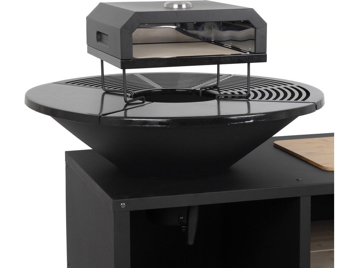 HOLZKOHLENGRILL maréchal Schwarz - Schwarz, Metall (81/124/142cm) - Habitat Garten