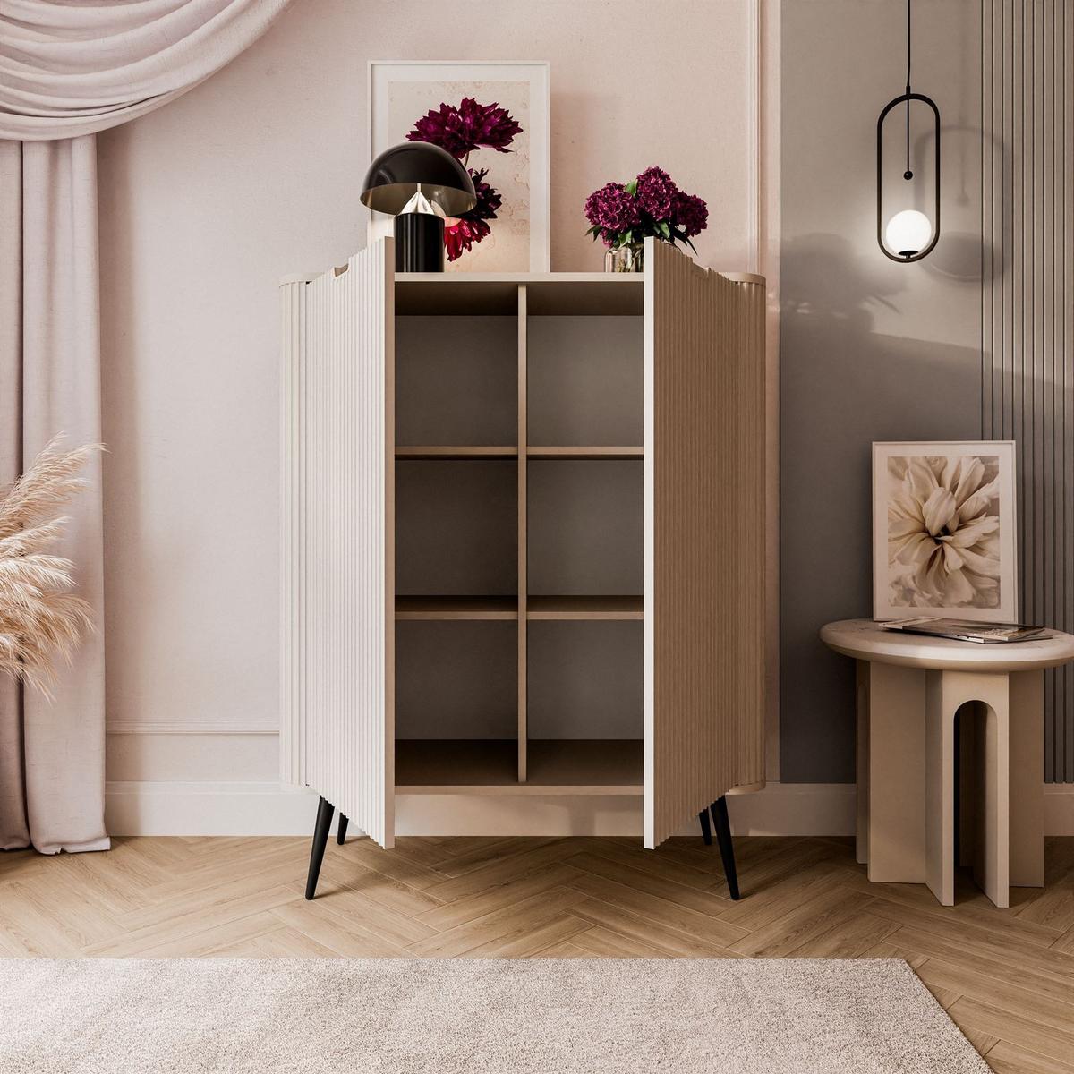 KOMMODE ZAIRA K103 zweitürig Kaschmir - Kaschmir, Holzwerkstoff (103/129/39cm) - Lookway