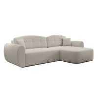 ECKSOFA L Form Nubio Beige 282/170/91 cm – modernes Sofa fürs Wohnzimmer - Beige/Schwarz, Kunststoff/Textil (282/170cm) - AX Living