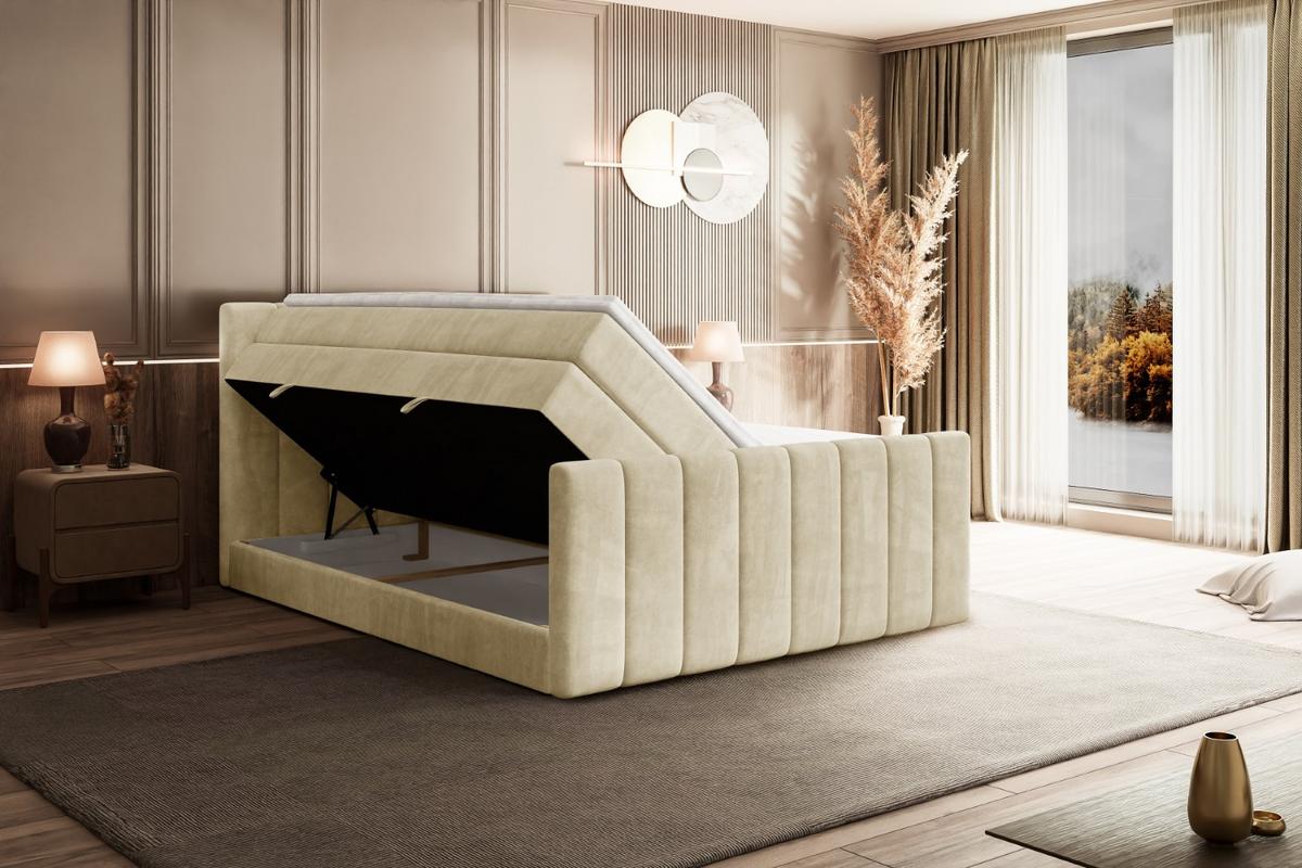 BOXSPRINGBETT OTTA-Z KING - 120x200 - H3/H4 - Beige - Beige, Holzwerkstoff (120/200cm) - ALTDECOR
