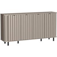 KOMMODE Nevada mit vier Türen 177 cm Taupe - Taupe/Schwarz, Holzwerkstoff/Metall (177/91/41cm) - Beautysofa