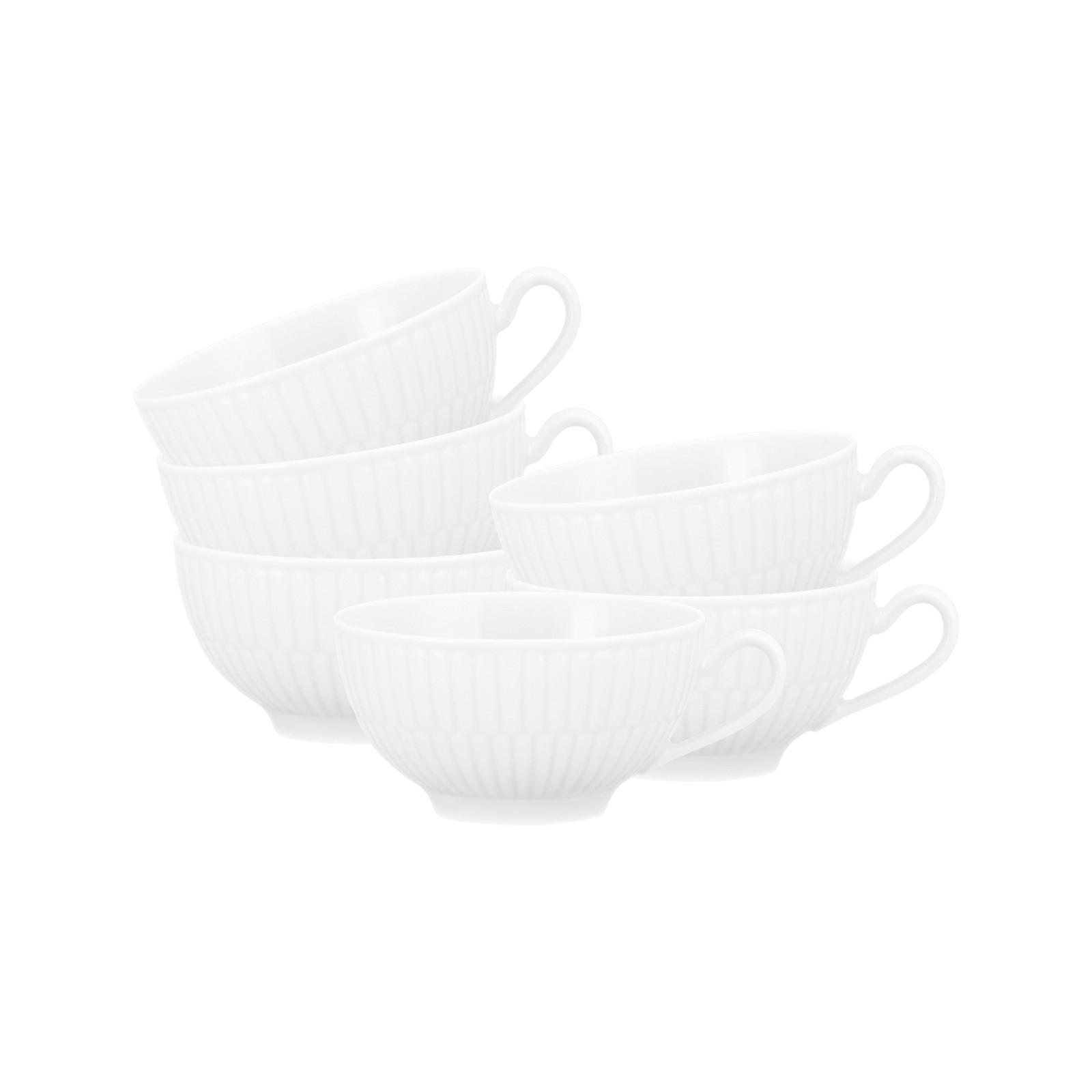 TEETASSEN Amina Weiß 0,14 l 6er Set - Weiß, Keramik (0.14L) - Seltmann Weiden