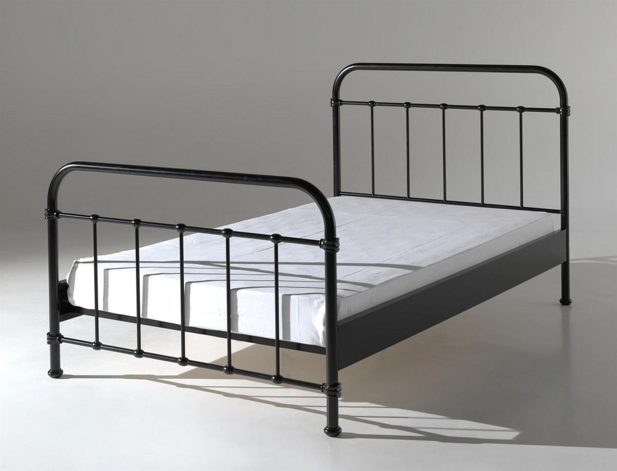METALLBETT Karlyn 210x111x129 aus Metall in Schwarz - Schwarz, Metall (120/200cm) - 58aufmkessel