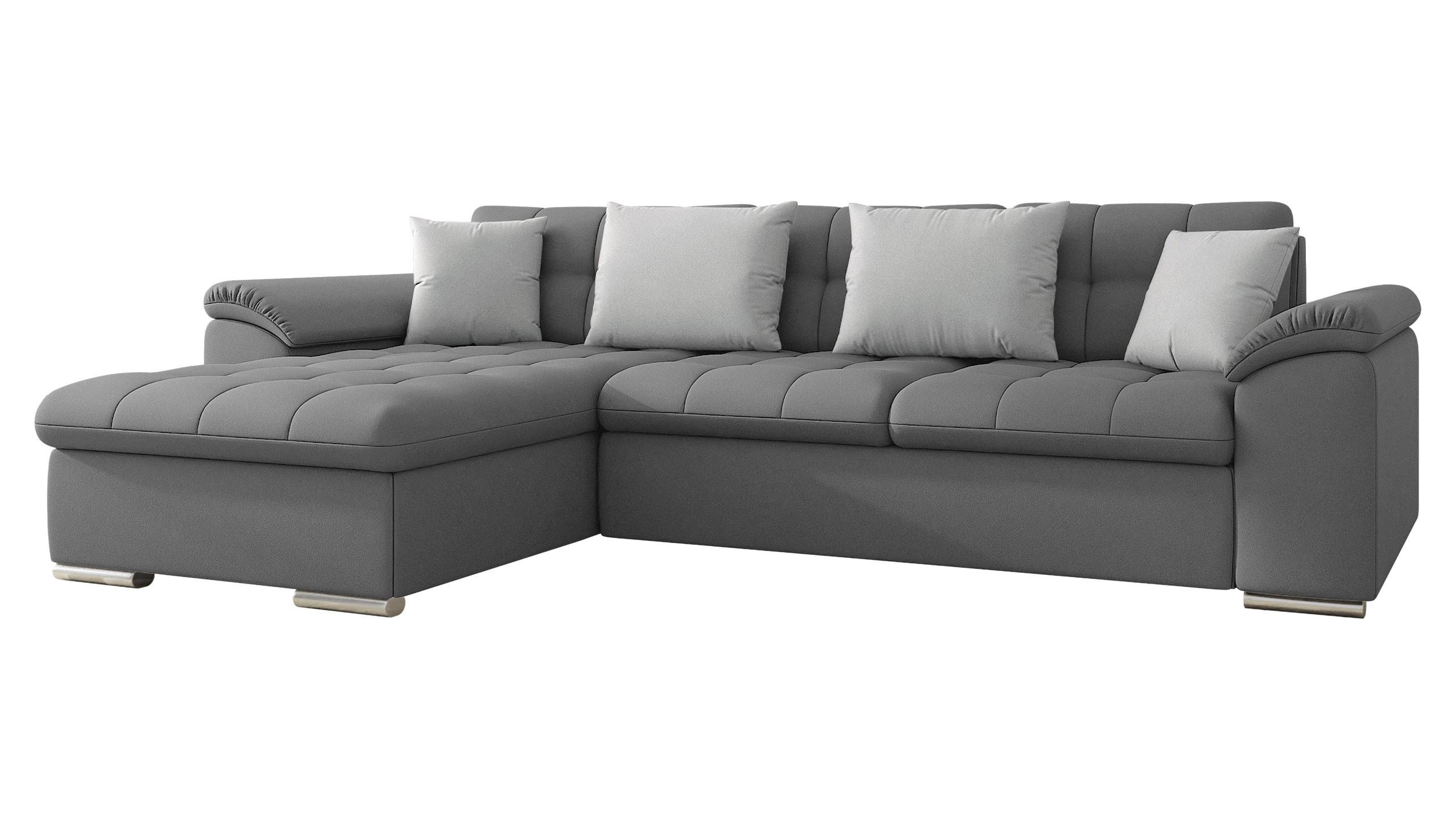 ECKSOFA Diana, Seite: Links - Graphitfarben, Holz/Textil (280/160cm) - MIRJAN24