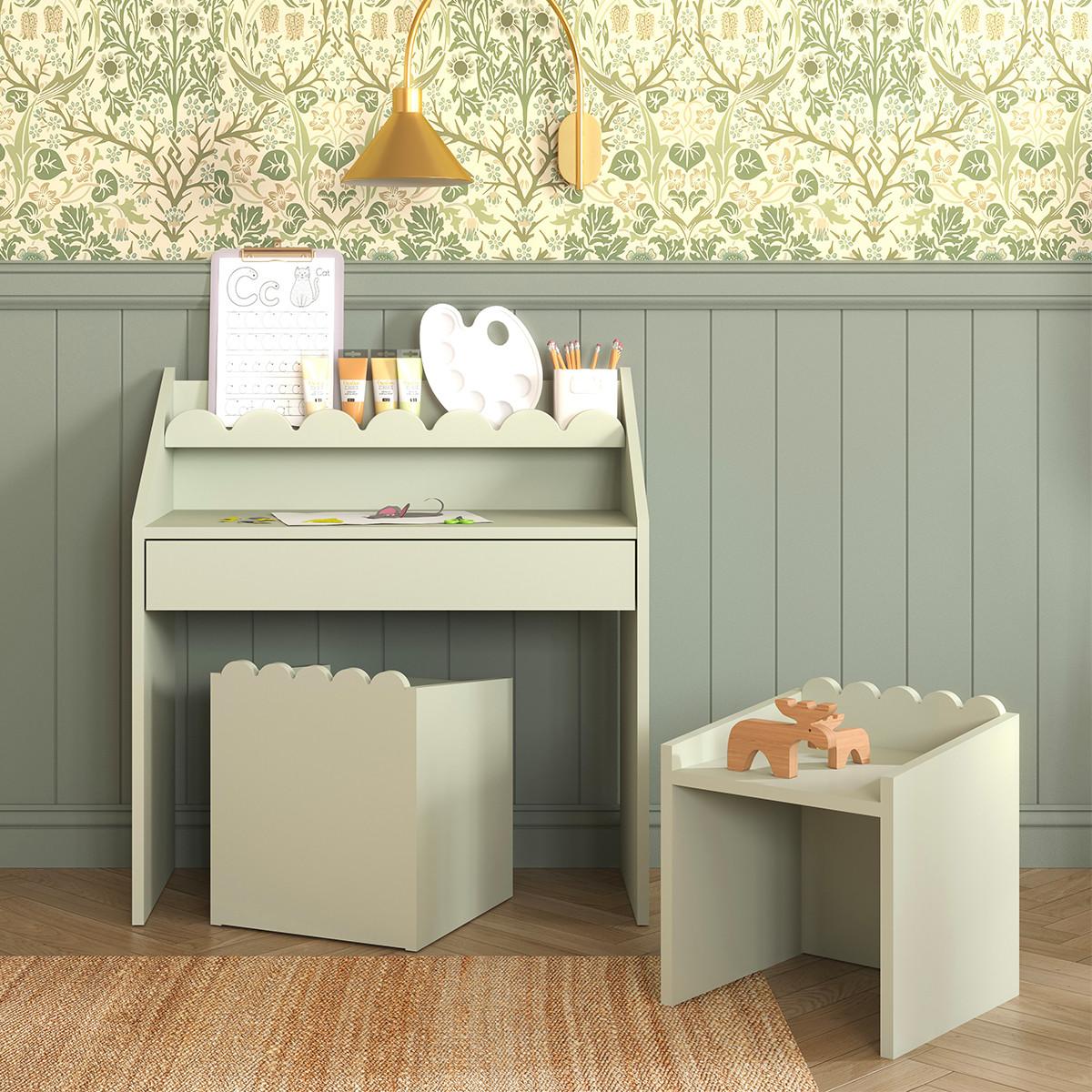 SCHREIBTISCH Book Nook Salbeigrün - Grün, Holzwerkstoff (71/76/33cm) - Petits-meubles