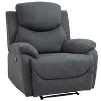 RELAXSESSEL 150° neigbar Einzelsofa Liege Fernsehsessel Leinen Dunkelgrau - Dunkelgrau/Schwarz, Textil/Metall (88/102/93cm) - HOMCOM