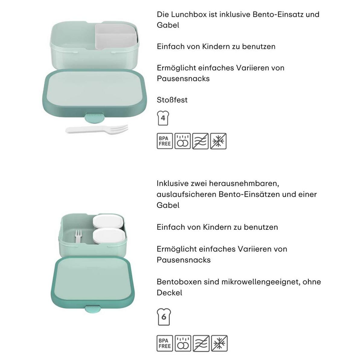 BROTDOSEN-SET Campus (2025) Unicorn Glow 2er Set - Violett/Weiß, Kunststoff (2/2/2cm) - Mepal