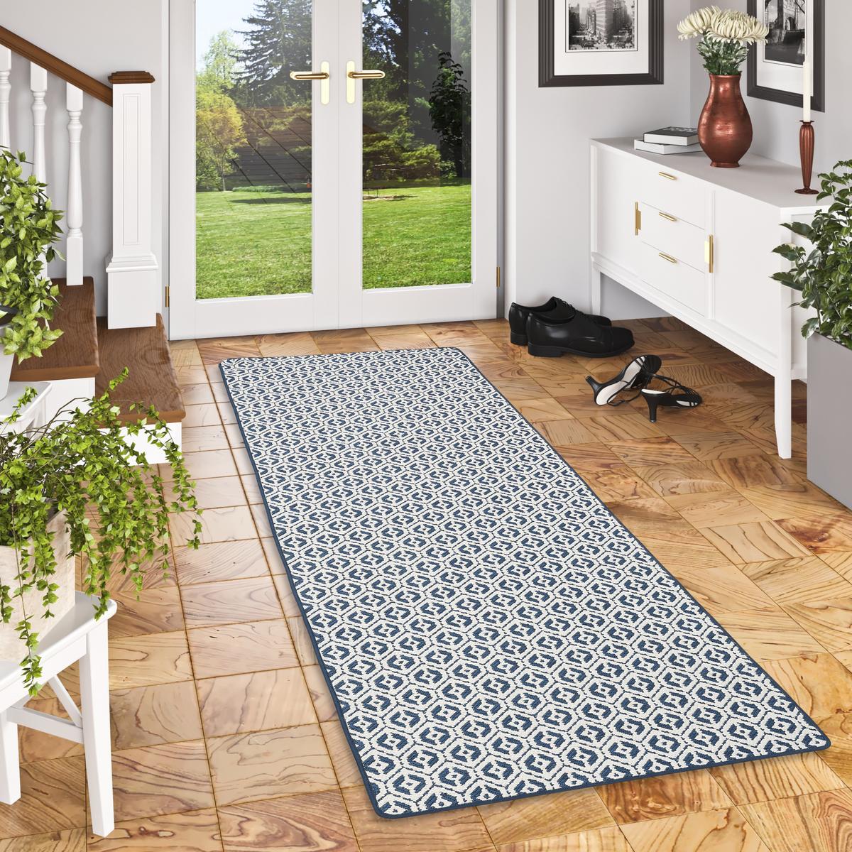 IN- UND OUTDOOR TEPPICH LÄUFER BEIDSEITIG CAPE COD - Blau, Textil (80/160cm) - Snapstyle