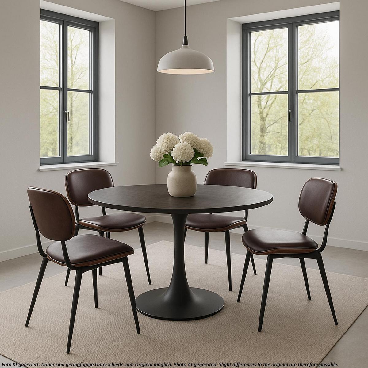 ESSZIMMERSTUHL Walnuss Dekor, Braun - Walnussfarben/Braun, Textil (50/80/51cm) - MCW