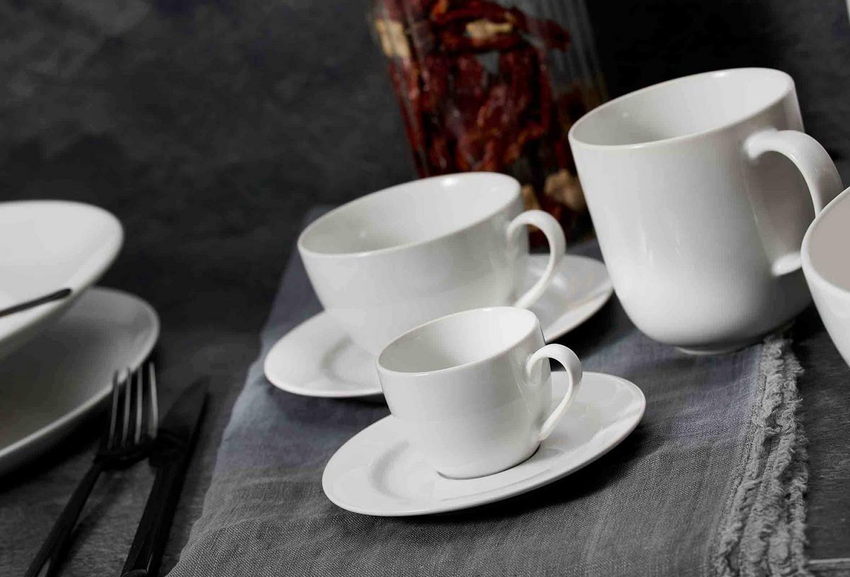 KAFFEEUNTERTASSEN Volos weiß ø 15,5 cm 6er Set - Weiß, Keramik (15.5cm) - Ritzenhoff Breker