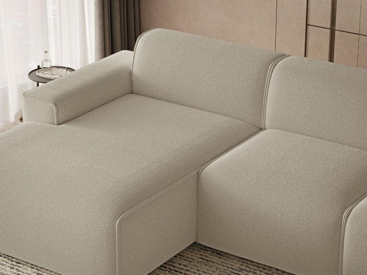 ECKSOFA Lavia Beige Links - Beige/Schwarz, Holz/Kunststoff (310/165cm) - Graingold