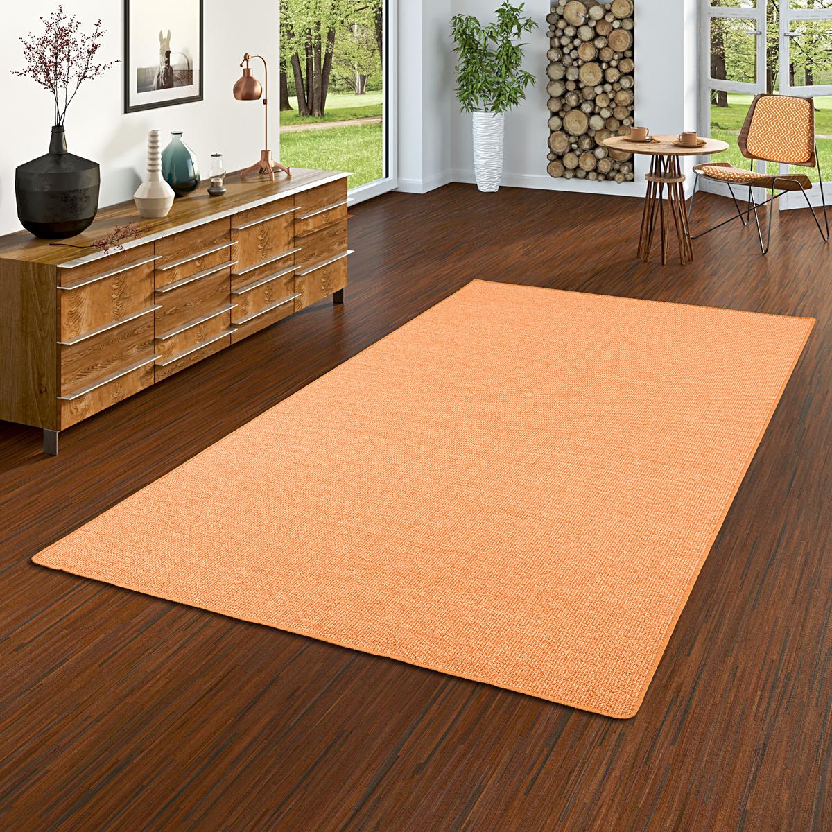 SISAL NATUR TEPPICH KLASSISCH - Orange, Textil (160/160cm) - Snapstyle