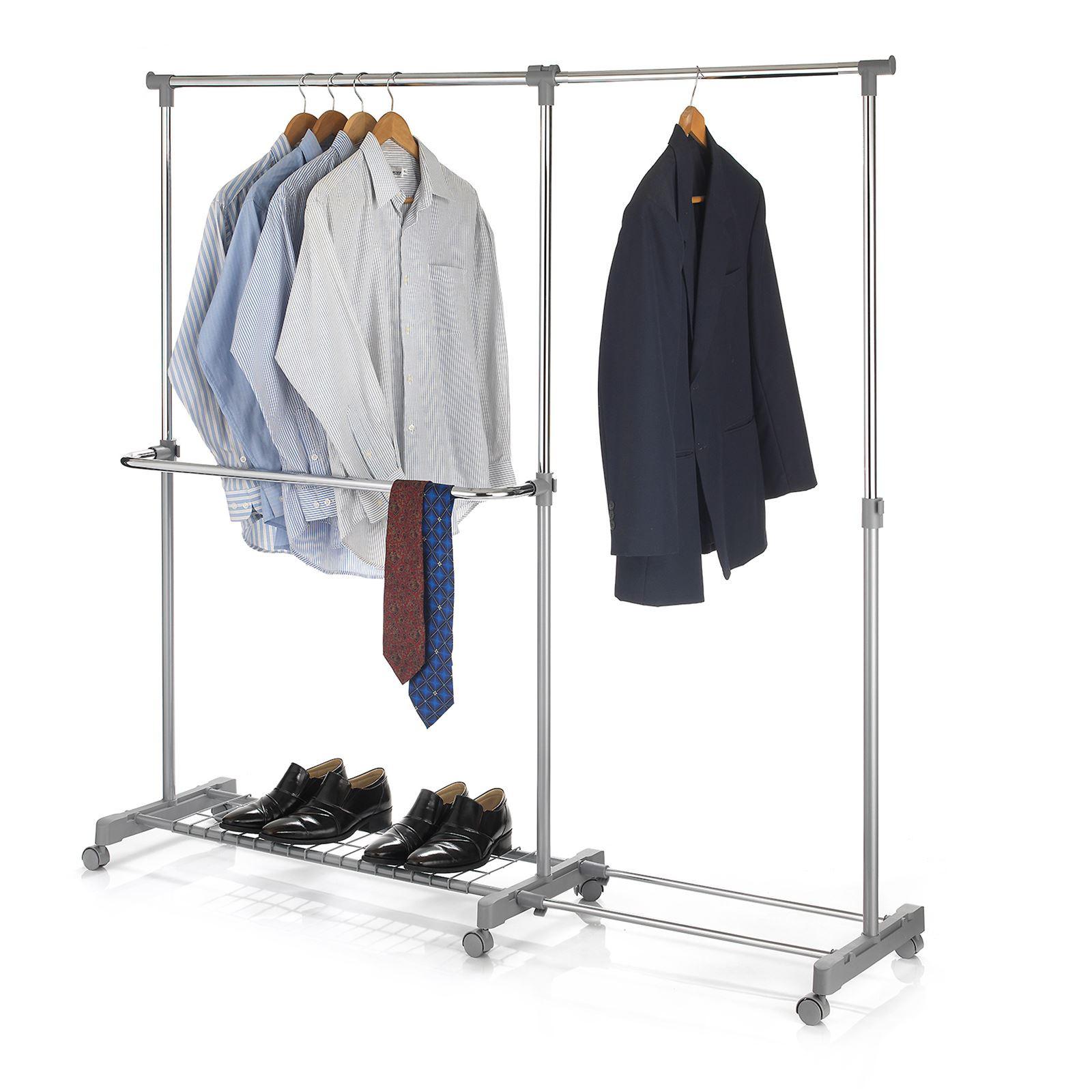 ROLLGARDEROBE LONDON chrom - Chromfarben, Metall (165/160/42cm) - IDIMEX