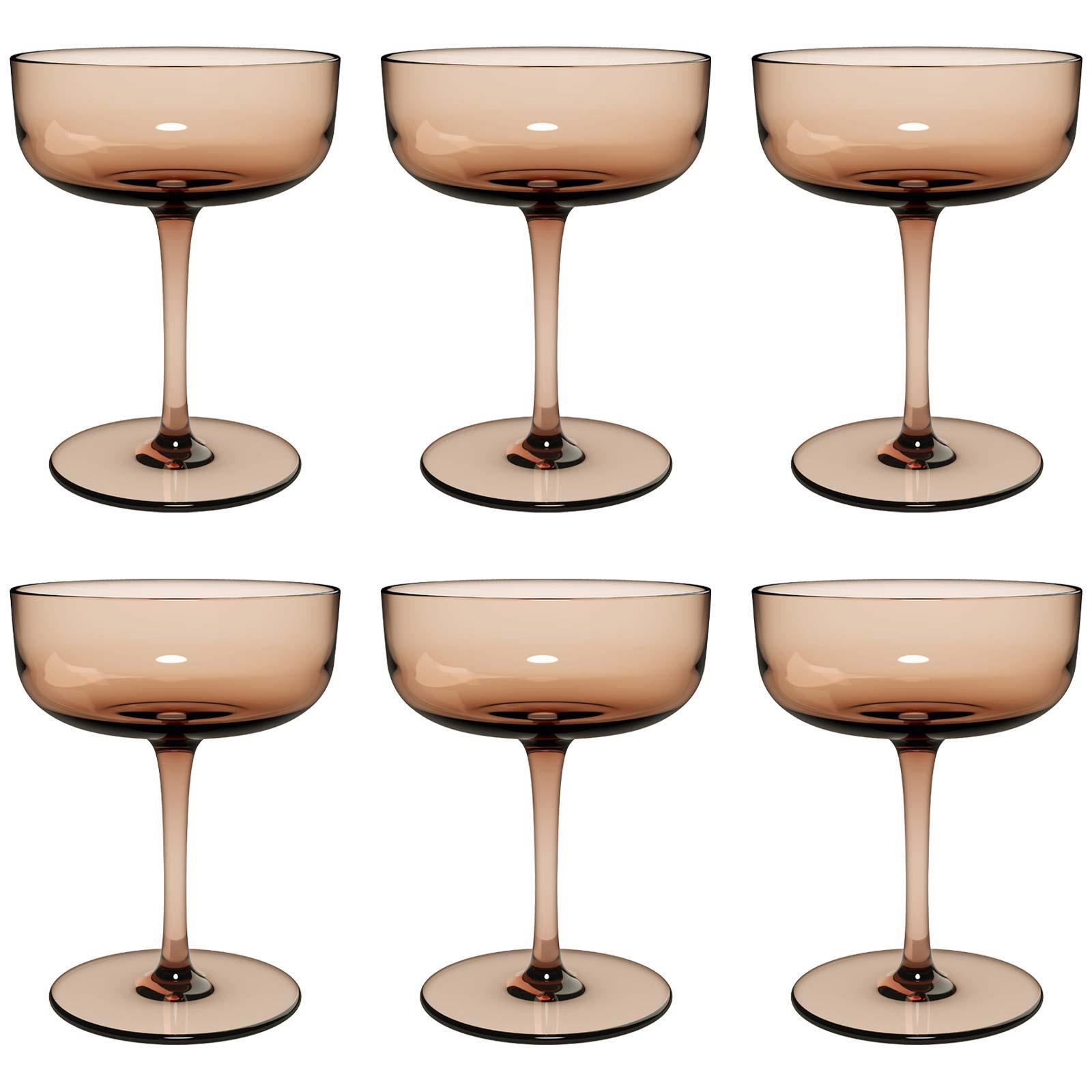 SEKTSCHALEN / DESSERTSCHALEN Like Glass Clay 100 ml 6er Set - Braun, Glas (0.1L) - like.Villeroy & Boch