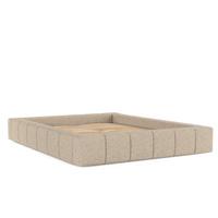 POLSTERBETT Kea mit Stauraum 200/200 cm Hellbeige im Bubble Stoff - Sandfarben/Schwarz, Holz/Holzwerkstoff (200/200cm) - AltaBeds