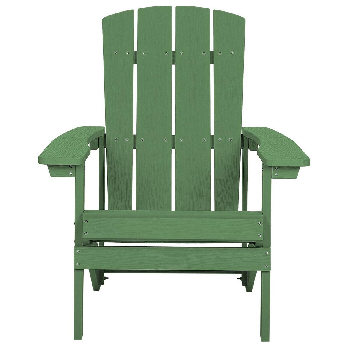 GARTENSTUHL Kunstholz grün Adirondack - Grün, Kunststoff (75/88/88cm) - Beliani