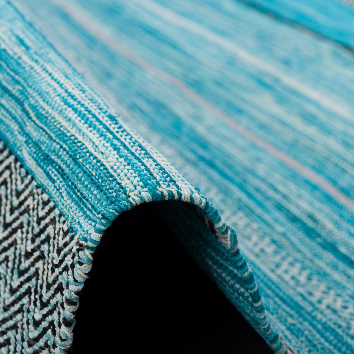 NATUR TEPPICH KELIM KALLEEN - Türkis, Textil (200/300cm) - Pergamon