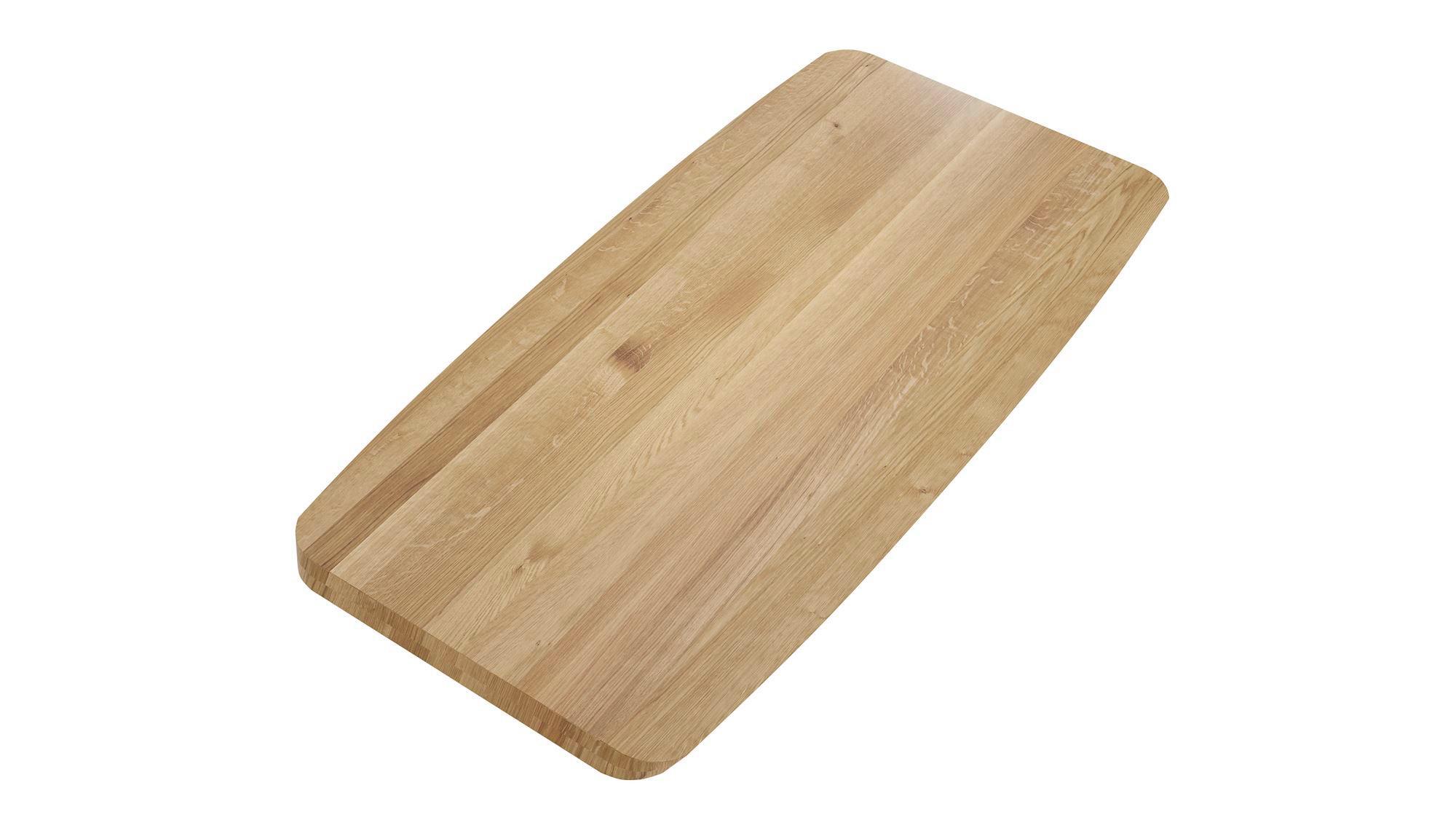 TISCHPLATTE Danielle 160x4x90 Esstischplatte Massivholz Wildeiche - Wildeiche, Holz (160/4/90cm) - 58aufmkessel