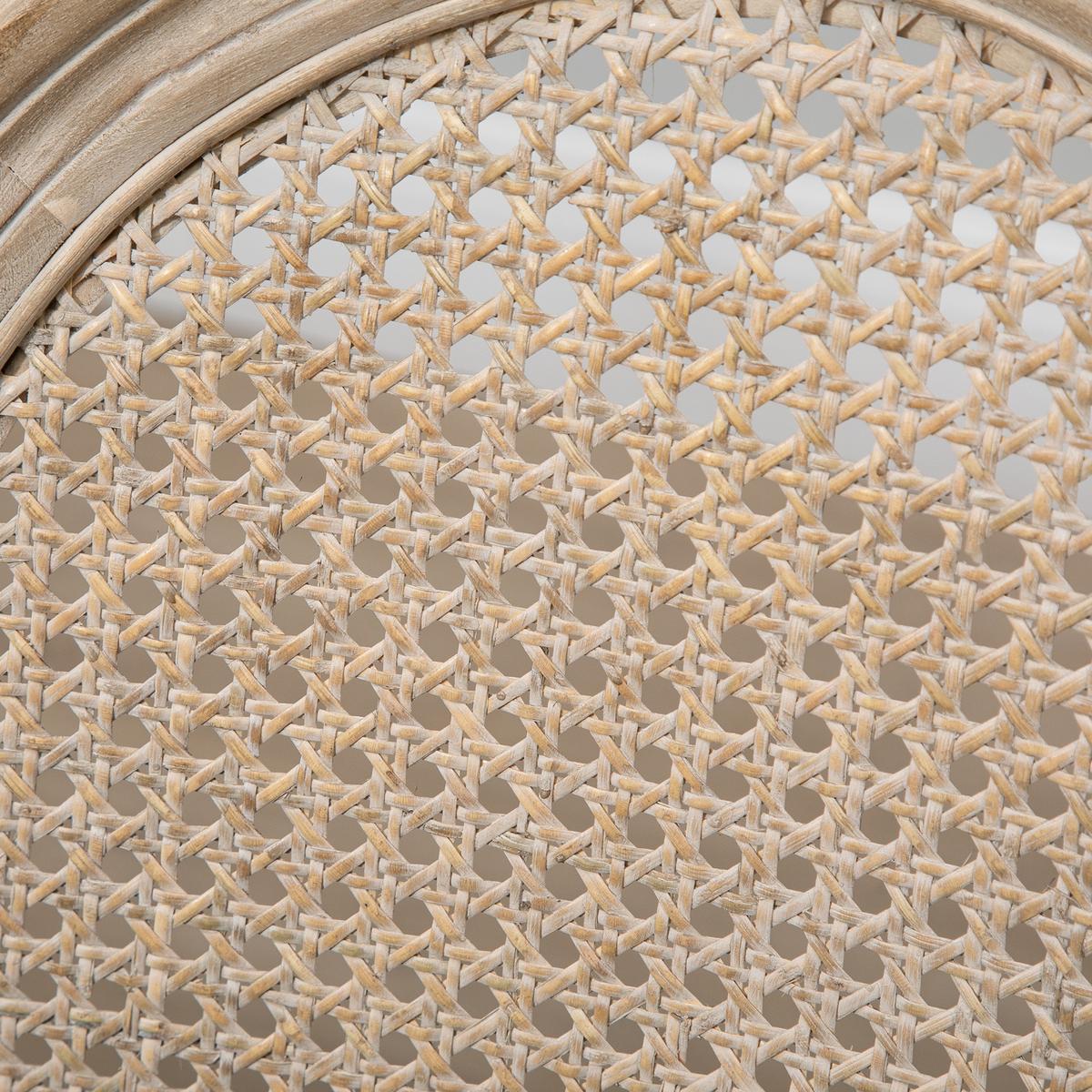 ESSZIMMERSTÜHLE 2er Set Küchenstuhl mit Rattan-Rückenlehne, Leinenoptik Grau - Naturfarben/Grau, Holz/Textil (56/96/49cm) - HOMCOM