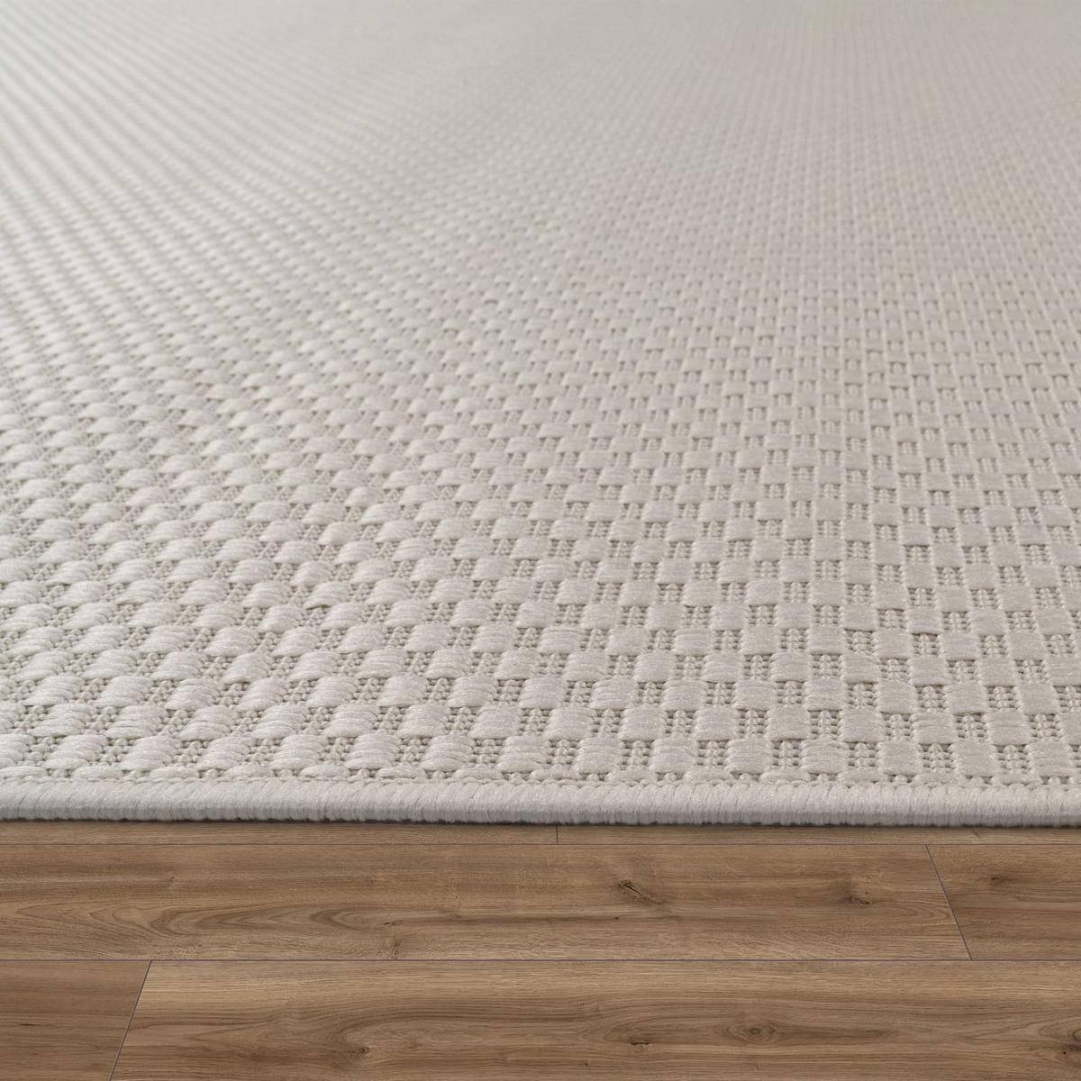 FLACHWEBTEPPICH, einfarbig, aus Polypropylen, Creme, 140 x 200 cm - Beige, Textil (140/200cm) - KADIMA DESIGN