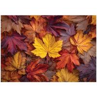 FOTOTAPETE Blätter Natur Bunt 250x175 cm - Multicolor, Papier (250/175cm) - Wallarena