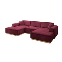 WOHNLANDSCHAFT IREA-U1-v2 - 301x165x80 cm Bordeauxrot - Bordeaux, Holzwerkstoff/Textil (301/80/165cm) - ALTDECOR