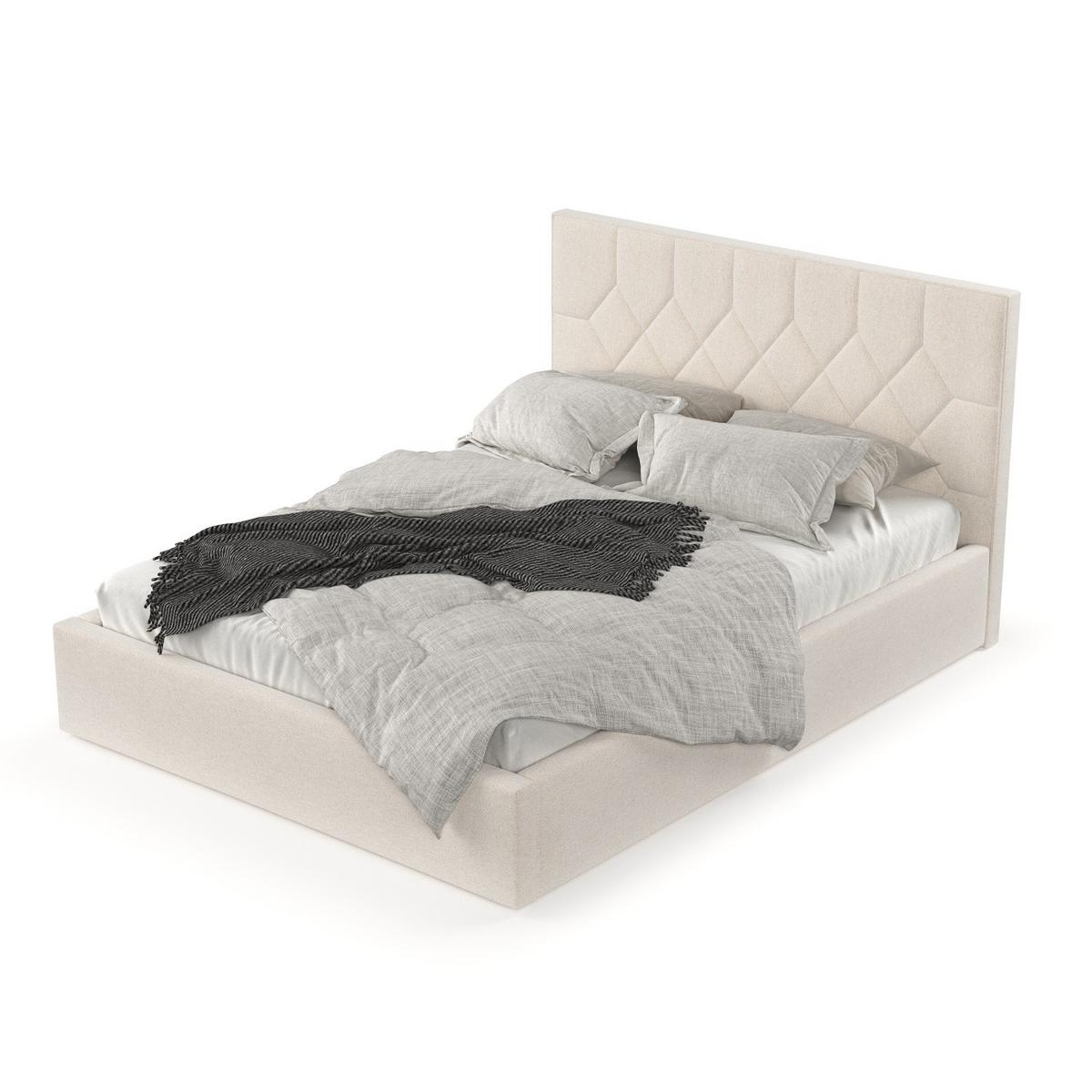 POLSTERBETT Brisa 140/200 cm Ecru im Asti Stoff - Ecru/Schwarz, Holz/Holzwerkstoff (140/200cm) - AltaBeds