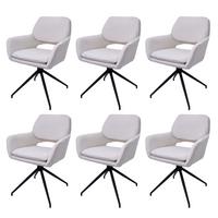 ESSZIMMERSTUHL Cremeweiß 6er-Set - Creme/Weiß, Textil (57/86/61cm) - MCW