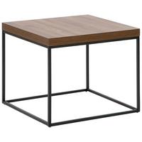 BEISTELLTISCH dunkler Holzfarbton/schwarz 60/60/50 cm Delano - Dunkelbraun/Schwarz, Holzwerkstoff (60/60/50cm) - Beliani