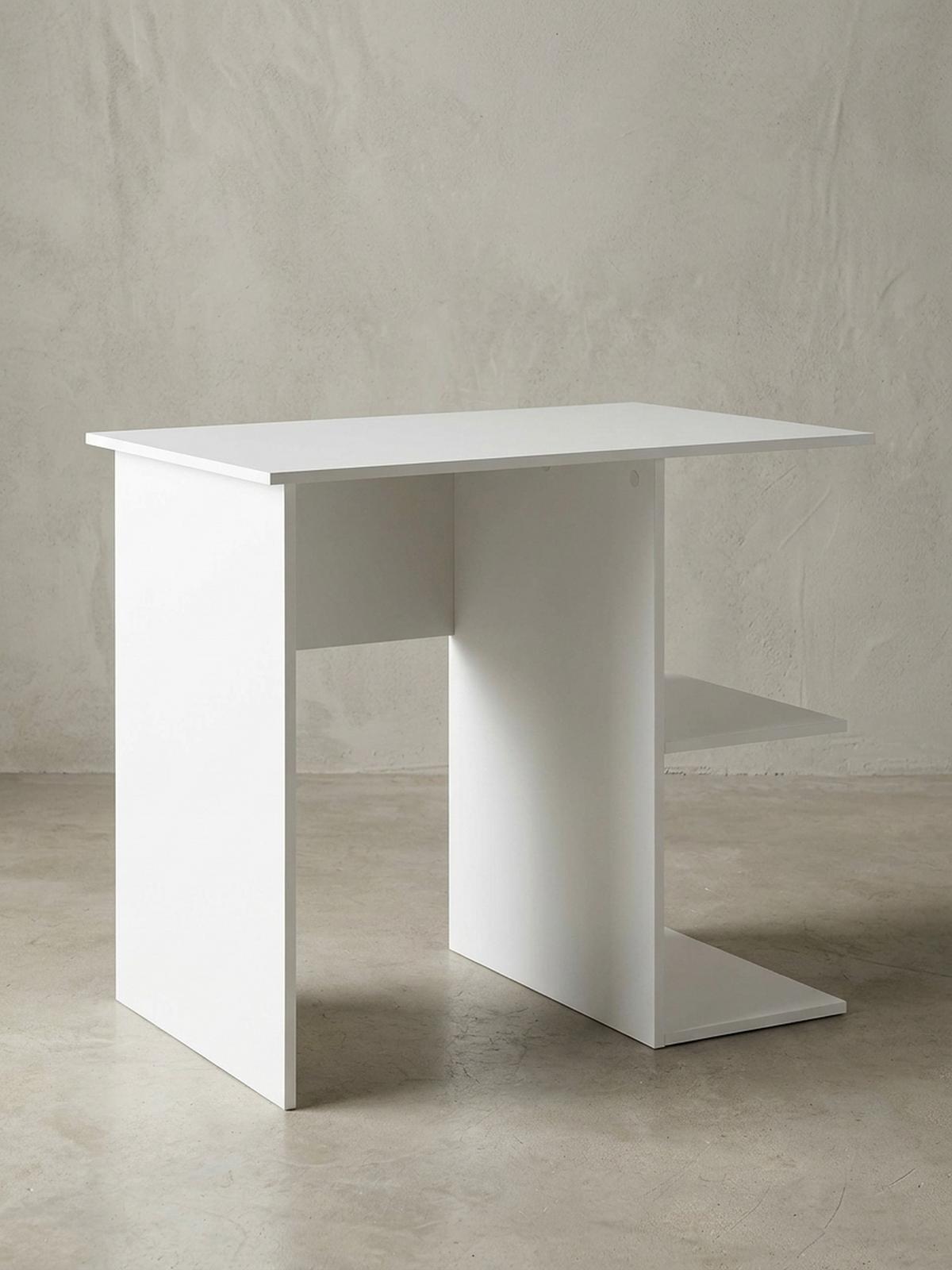 SCHREIBTISCH – großzügige Fläche, mit Aufbewahrung, Spanplatte, modern - Weiß, Holz (60/82/76cm) - KADIMA DESIGN