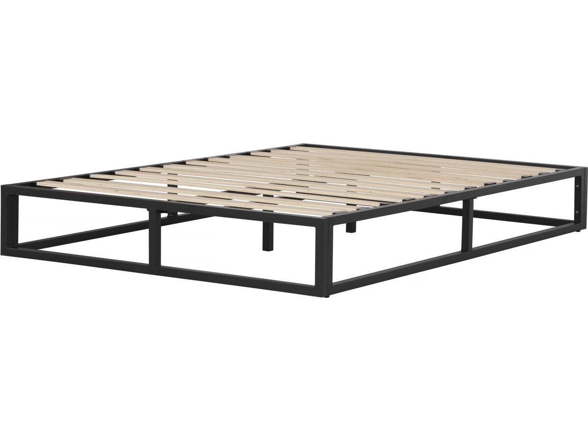 LATTENROST cadre de lit en métal 160 x 200 cm - noir Schwarz - Schwarz, Metall (200/160cm) - Habitat Garten