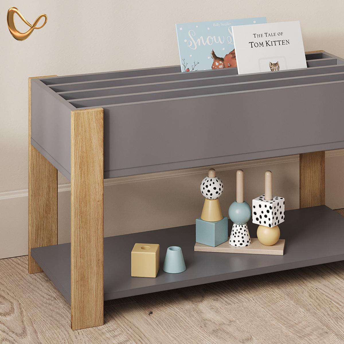 KINDERREGAL Mailo Grau/Artisan 80 x 46 cm - Eiche Artisan/Grau, Holzwerkstoff (80/46/40cm) - Livinity®