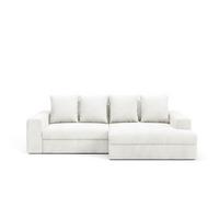 ECKSOFA Paola 3 Sitzplätze Cremeweiß - Weiß, Holz (272/167cm) - Petits-meubles
