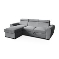 ECKSOFA FALCO mit Schlaffunktion Elli 74 - Grau, Textil (253/174cm) - Lookway