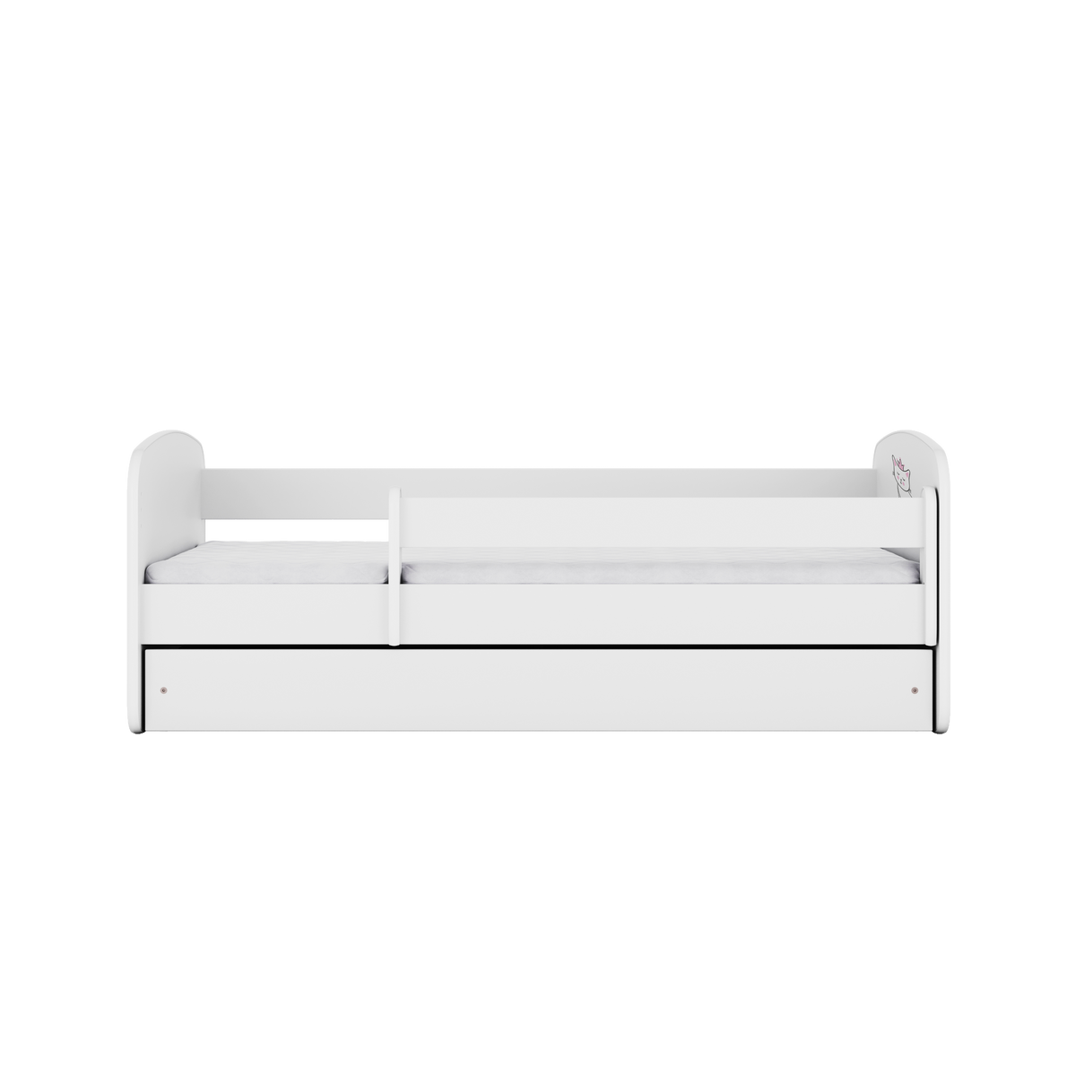 KINDERBETT Katze mit Schublade 140/70 80/61/144 - Weiß, Holzwerkstoff (70/140cm) - RAUMHIRSCH FURNITURE