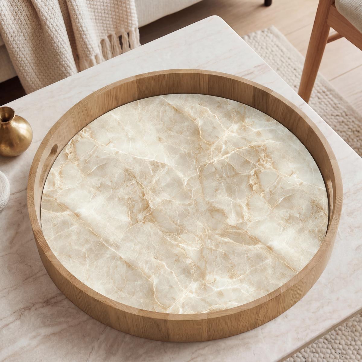 TABLETT Hellbeige - Onyx - Dezent 50x50 cm - Beige, Holz (50/5/5cm) - OnlyWow