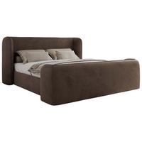 POLSTERBETT EMORA CLASSIC DUO 140/200 - Braun Velvet - Pocket-Matratze - Braun, Textil (140/200cm) - MKS