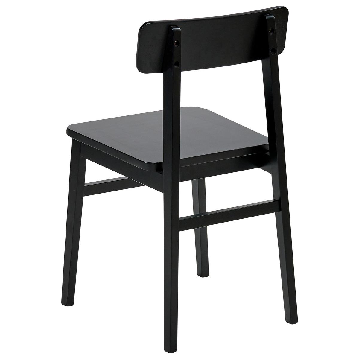 ESSZIMMERSTUHL 2er-Set Holz Schwarz Gorre - Schwarz, Holz (42/75/45cm) - Beliani