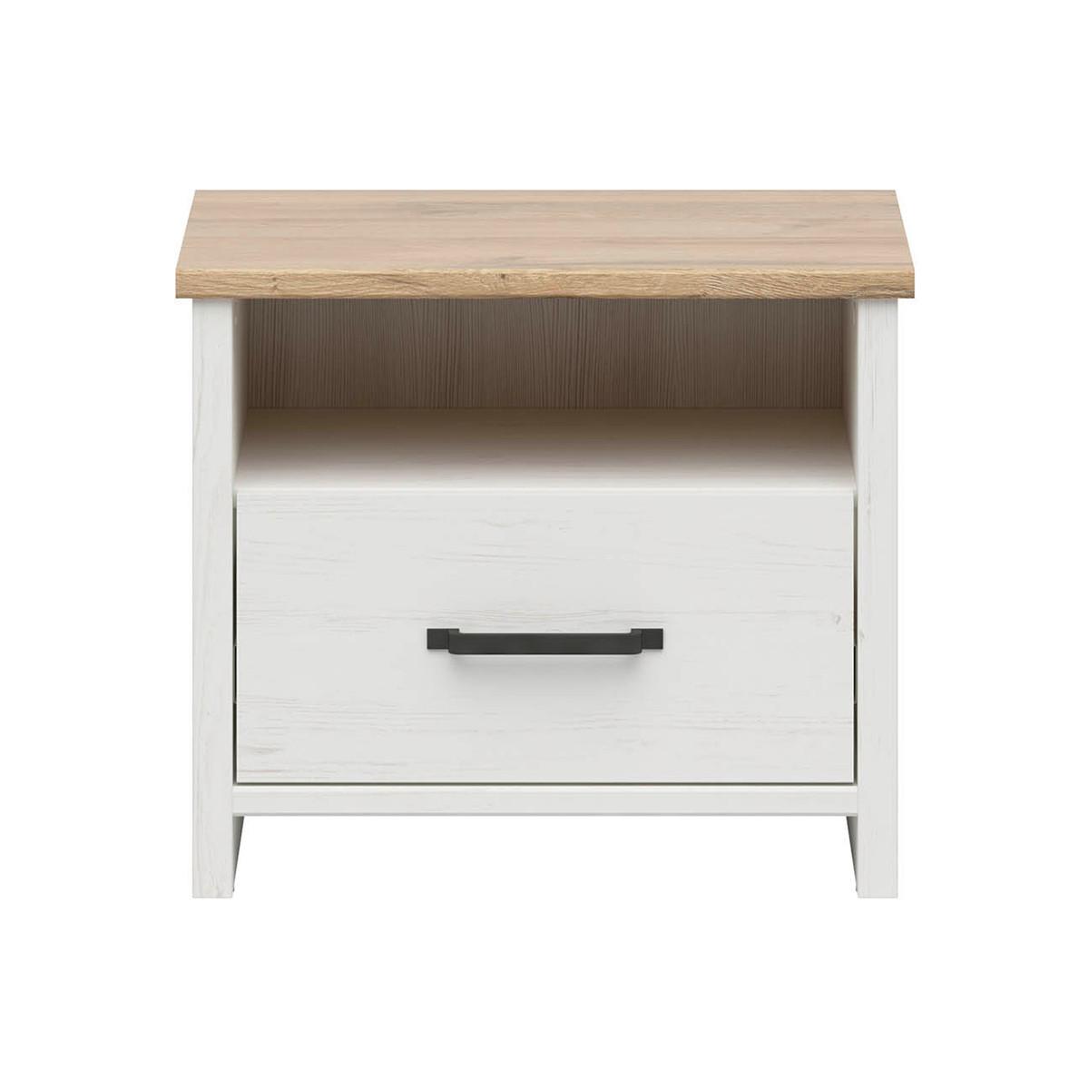 NACHTTISCH Aksel Weiß - Weiß, Holzwerkstoff (55/47.5/42.5cm) - Petits-meubles