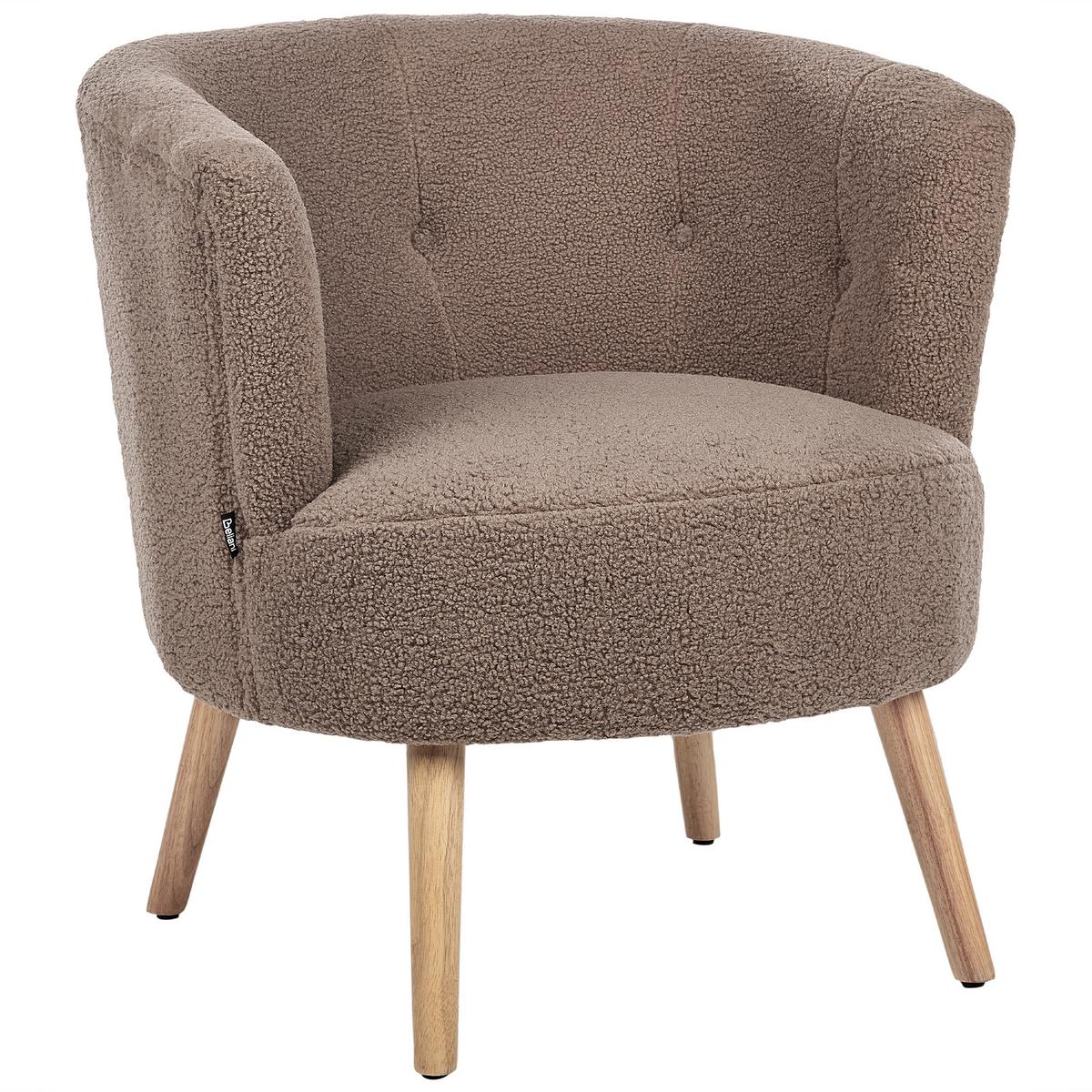 SESSEL Braun Odenzen - Braun, Textil (72/77/73cm) - Beliani