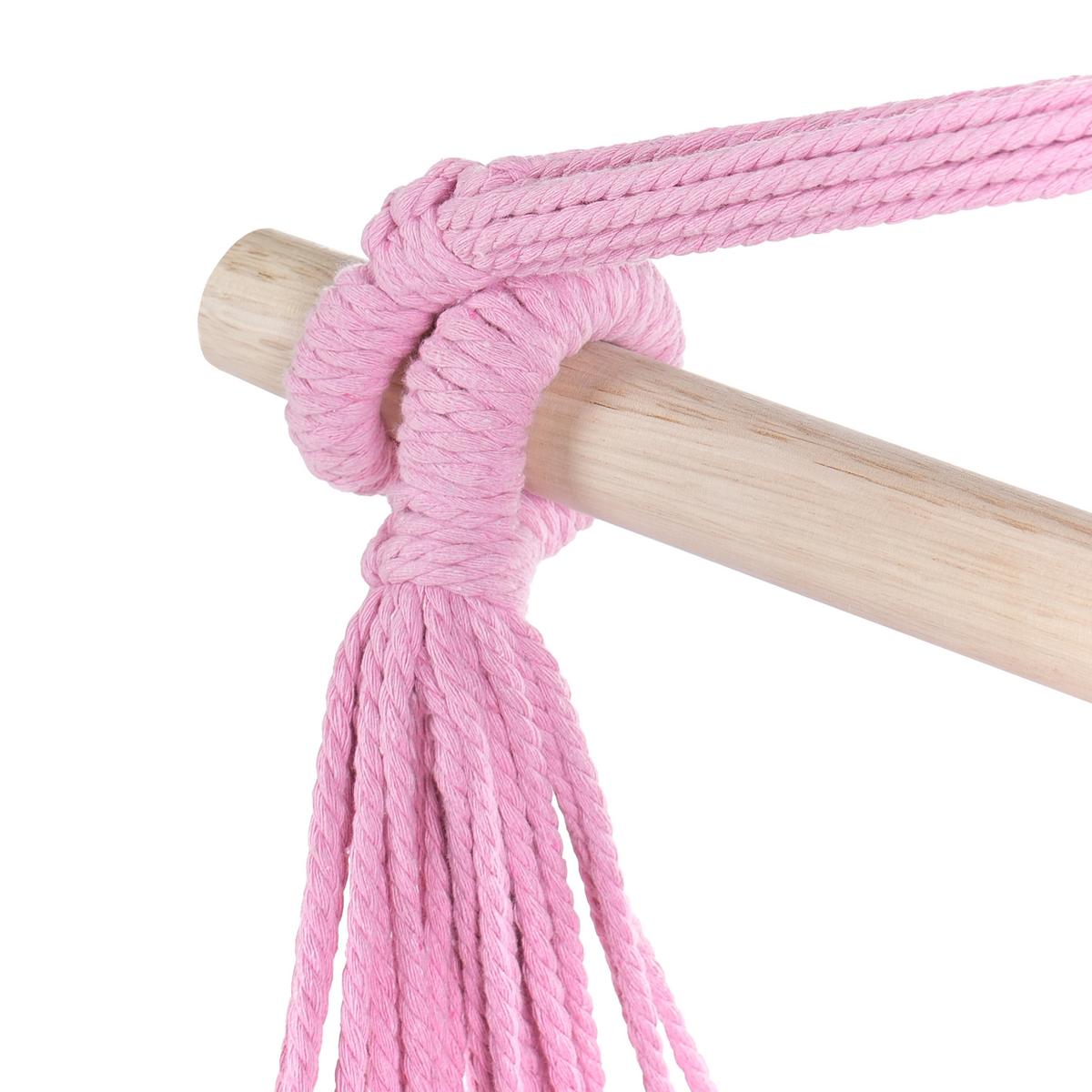 HÄNGESESSEL Rosa Bonea - Pink, Textil (95/125/55cm) - Beliani