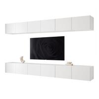TV-LOWBOARD ANGEL V mit LED-Beleuchtung, 300 cm Weiß matt - Weiß, Holzwerkstoff (300/36/40cm) - Idohome