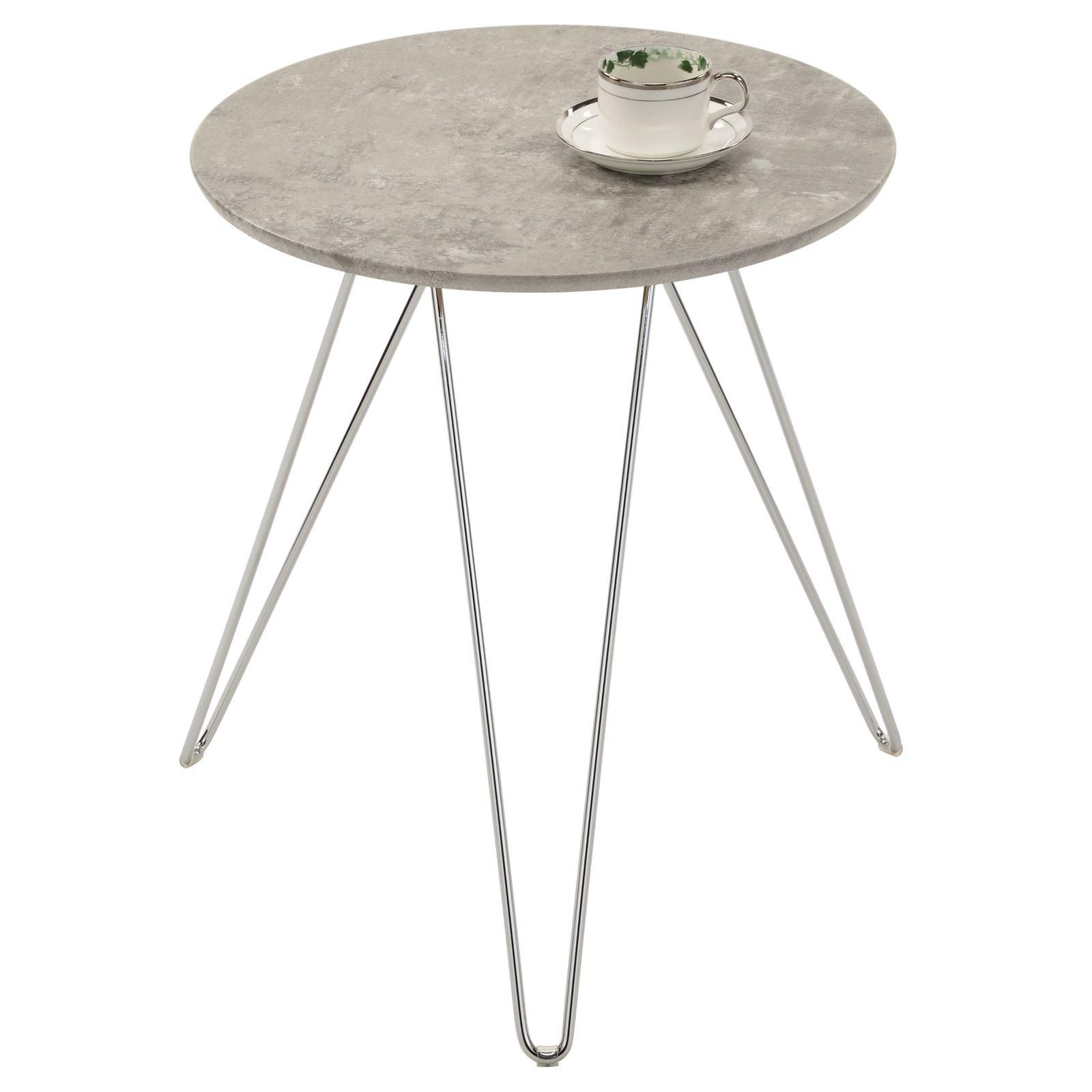 BEISTELLTISCH BENNO Betonoptik - Grau, Holzwerkstoff (48/48/56cm) - IDIMEX